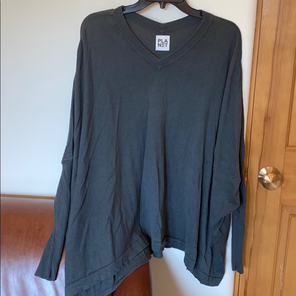 Dark Teal Planet Sweater - image 1